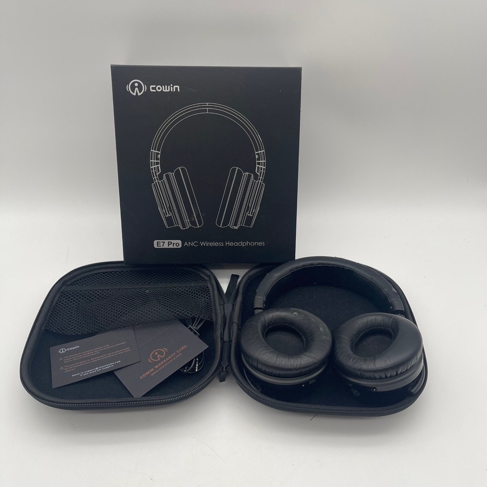 Cowin E7 Pro ANC Wireless Headphones Active Noise Cancelling Black‎ with Case